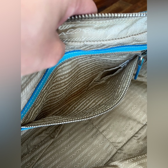 Prada Leather Nappa Light Blue Shoulder Bag - Picture 14 of 16